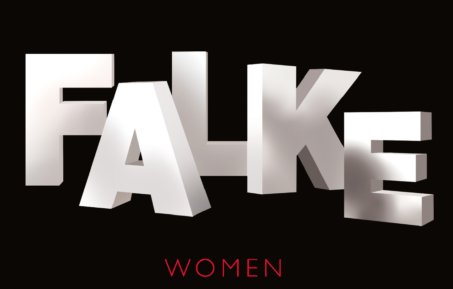 Logo Falke en 3 dimensions sur fond noir