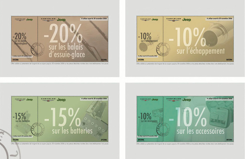 4 timbres promo collectors de l'opération